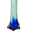Vintage Handblown Art Glass Vase Blue White Green