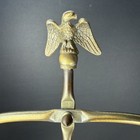 Vtg Scales Of Justice Eagle Brass Wood   Metal Mcm Antique Brass Tone Balance 