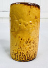 Trader Vic Tiki Mug Brown Yellow Glaze Studio Art Pottery Hawaii 5 Inches High