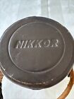 Nikkor F Brown Leather Hard Lens Case Ex Condition   