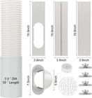 Portable Ac Window Vent Kit With 5 9    Exhaust Hose Window Seal Kit For Portable