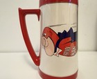 Vintage Budweiser Bud Man Travel Mug   Red Plastic Ashtray Beer Advertising Set