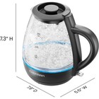 Chefman 1l Electric Glass Kettle W  Led Indicator Light  Automatic Shutoff