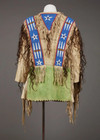Old Style American Buckskin Buffalo Beaded Fringes Powwow Regalia War Shirt