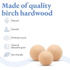 Wooden Balls 2 Inch Unfinished  Round  Birch Hardwood Craft Balls   Woodpeckers