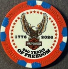 Harley Davidson 250th Anniversary Of Usa Poker Chip Kegel Hd Rockford  Illinois