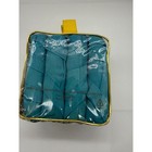The Sleep Styler Teal Microfiber Heatless Hair Rollers 4 Pack With Travel Case