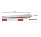 Semi Truck 1-1 8  Stainless Steel Straight Mud Flap Hanger With 24 x24  Mudflap