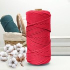 Macrame Cord 4mm 109 Yards Natural Cotton Rope Plant Hanger Craft Cord