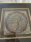 Antique Thai Beaded Framed Tapestry 11 X 11 Intricate Detail