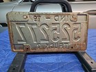 Indiana License Plate - 1979 -52527z - Truck 7 - Red   White - Vintage - Expired