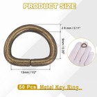 Metal D Ring Heavy Duty Welded D Rings Metal Buckle 1 2  Bronze 50pcs