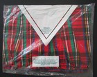 Vintage Avon Tartan Plaid Christmas Apron Ruffles Red Green   Blue Nip Usa Made