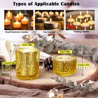 Set Of 12 Gold Glass Tealight Holders Votive Tea Light For Weddings Home Decor