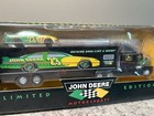 John Deere 1996 Toy Semi And Trailer With Race Car Limited Edition 