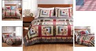 Elegant Patchwork Reversible Quilt Set - 3-piece King cal King For All Seasons