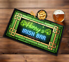Personalised Bar Runner Mat - Neon Effect Irish Saint Patricks Day Bar Runner