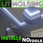 Led Back-lit Crown Molding  No Tools Install- Rbg- Alexa  Google  App And Remote
