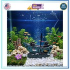 Resin Sunken Ship Aquarium Ornament Fish Tank Decoration Shipwreck Decor