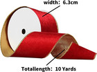 2 5inch X 10 Yards Christmas Velvet Ribbon 2 5  Wide Wired Ribbon For Christmas 