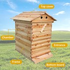 Upgraded 7 Auto Seep Honey Frame  wooden Bee Hive House Comb Beehive Box Kit