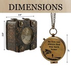 Handmade Brass Antique Compass With Leather Case     Vintage Finish Functional    