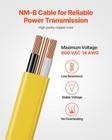 Vevor Nm-b Wire 14awg 2c Copper Core Cable 50 Ft Electrical Wire With Ground