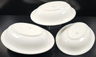 3 Onieda Buffalo China Oval Vegetable Bowls Set Restaurant Ware  Dining Dish Lot