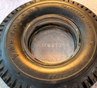 Vintage Firestone Glass Tractor Tire Ashtray Trinket Dish Farm 6 5  D  e1 