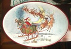 Pottery Barn Disney Plate Holiday Party Platter Christmas Santa Rudolph Kids Z