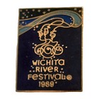Vintage Wichita River Festival Hat Tie Pin Lot  6  1988 1989 1990 1991 1992 1993