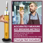 Fermtech Glass Triple Scale Hydrometer Kit     Test Abv  Brix  Hydro  Clear