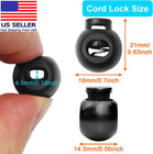 Round Cord Locks  Plastic Toggle Spring Stopper For Drawstring Paracord Hat Clip