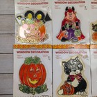 Vintage Halloween Crystalline Window Decorations Lot Of 8 Kmart