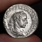 Mars God Of War Denarius 222ad Ancient Roman Empire Silver Coin Xf Rome