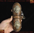 Oldtibetan Bronze Gilt Silver Vajra Dorje Phurpa Exorcism Talisman Faqi Box Set