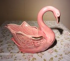 Vintage Swan Planter Pink W  Gold Detailing Mid Century 1950s Mcm 281 Usa