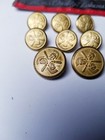 Vintage Spartan Helmet Sword Gold Set  15mm   20mm Blazer Replacement Button