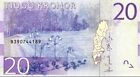 2015 Nd Sweden 20 Kronor Uncirculated Banknote  Single Twenty Kronor Unc Bill