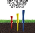 Two Piece Step Tee  50 Count  3-1 4 Inch  blue 