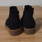 Wondernation Black Toddler Boots Size 7 Girls Shoes New Zip Up
