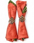 Sonoma Life   Style Copper Leaf Napkin Rings Set 2 Nwt Fall Thanksgiving Decor