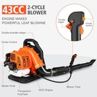 New Backpack Leaf Blower Gas Powered Snow Blower 665cfm 280mph 43cc 2-stroke 3hp