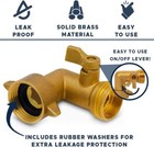 Morvat Brass 90 Degree Hose Elbow With On off Shutoff Valve
