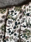 Boden Shirt Womens 16 White Floral Print Ruffle Long Sleeve Button Front T1080
