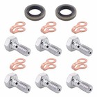 Fuel Return Line Banjo Bolt Copper Gaskets Kit For Dodge Cummins 1989-1998