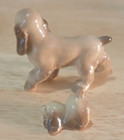 Vintage Retired Hagen Renaker Miniature Cocker Spaniel And Puppy  Nice Condition