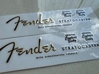 2pcs F Stratocaster Guitar Vinyl Uv Transfer Neck Headstock Sticker Decals