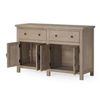 Maven Lane Felix Rustic Wooden Sideboard In Weathered Grey Finish