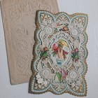Antique Valentine Victorian Scrap Paper Hand Roses With Envelope 1887 Wow  